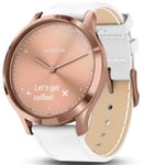 Garmin Watch Vivomove HR Premium Rose Gold White Leather D