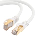 SLx Câble réseau Ethernet Cat. 7 ultra rapide 10 Gbit/s Long câble Ethernet RJ45 Idéal pour Internet, modem, jeux, PS5 et Xbox, TV, PC 5 m