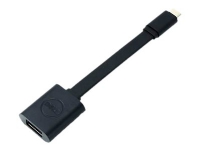 Dell - USB-adapter - 24 pin USB-C (hane) till USB typ A (hona) - USB 3.0 - 13.2 cm - svart - för Latitude 5285 2-in-1, 5289 2-In-1 OptiPlex 5250 XPS 12 9250, 13 93XX, 15 95XX