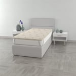 Italian Bed Linen sur-Matelas INES, 98% Polyester + 2% Filament de cuivre, 80 x 190 cm