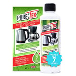 Pure-Tek Kettle Descaler Liquid, Coffee Machine Limescale Remover, Works for Nespresso Descaling, Steam Iron, Baby Steriliser & Coffee Maker, Citric Acid Descaler 500ml, Concentrate makes up to 7L