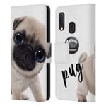 Head Case Designs Officially Licensed Animal Club International Pug Faces Leather Book Wallet Case Cover Compatible With Samsung Galaxy A20e (2019)