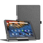 FINTIE Folio Case for Lenovo Yoga Smart Tablet, Slim Fit Premium Vegan Leather Stand Function Cover with Protective Holder for Lenovo Yoga Smart YT-X705F (10.1 inch) 2019, Grey