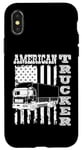 iPhone X/XS American flag with a truck american trucker Case