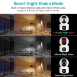 Home Security Camera Dual 2MP Lens Two Way Intercom WiFi Indoor Camera For H FTD