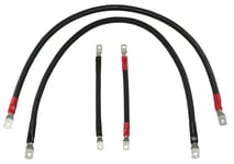 Nelco Batterikabel med rörkabelskor Minus, 35 mm2, 2xM6, 700 mm