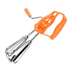 Fornateu Hand Crank Egg Beater Stainless Steel Rotary Hand Whisk Manual Egg Mixer Kitchen Cooking Tool