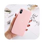 Colorful Love Heart Phone Case For iPhone 11 Pro X XR XS Max SE 2020 6 6S 7 8 Plus 5 SE Candy Color Soft TPU Back Cover-Pink-For iPhone 7 Plus