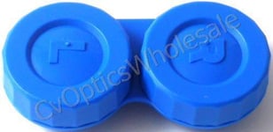 1 X Blue Contact Lens Storage Case -L+R Marked- UK Made