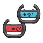 EMEBAY – DOBE [2 Pièces] Volants Joy-Con pour Nintendo Switch Volant Manette de Course Roue Consoles Mario Kart, Noir