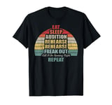 Funny Theater Geek Gifts Eat Sleep Theatre Musical Life T-Shirt