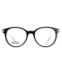 Hugo Boss Round Unisex Black Gold Glasses - One Size