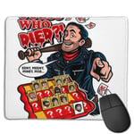 Guess Who Died Negan Walking Dead Customized Designs Non-Slip Rubber Base Gaming Mouse Pads for Mac,22cm×18cm， Pc, Computers. Ideal for Working Or Game