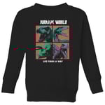 Jurassic Park World Four Colour Faces Kids' Sweatshirt - Black - 5-6 Years