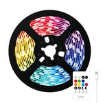 R-Music Bande LED RGB de 10m découpable, dimmable, multicolore, auto-adhésive et incluant 2 raccords ainsi que sa télécommande.