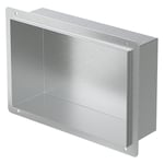 Duschbricka 30x20 cm silver rostfritt stål LuxeBath