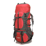 YFDD Men And Women Outdoor Hiking Backpack 65L Large Capacity Backpack Camping Travel Bag Outdoor Equipment aijia (Color : Red, Size : Size)