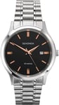 Mens New Smart Sekonda Black & Rose Gold Dial 50m Date Watch 1192 Rp £59.99