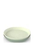 Kiddish Plate 2-Pack Elphee Home Meal Time Plates & Bowls Plates Green D By Deer