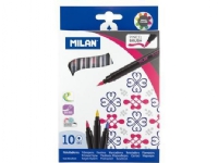 Milan Felt-tip pens with brush 10 colors - WIKR-995792