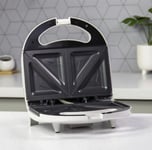 Electric Toasted Sandwich Maker Toastie Maker Non Stick Plates 750W- white