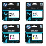 HP 912 4 pack ink cartridge for HP Office Jet Pro 8024e All-in-One Printers