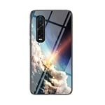 BeyondTop Multicolor Case for Oppo Find X2 Pro Case Gradient Clear Tempered Glass Cover Case Compatible with Oppo Find X2 Pro (Bright Starry)