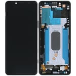 Sony Xperia 5 II Display med ram - Svart