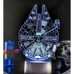 Star Wars Lampa 3D Nattlampa Millennium Falcon, Perfekt Star Wars Present Till Män Och Barn, Perfekt Födelsedagspresent För Star Wars Dekoration Rom Fans