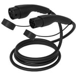 Typ 2 laddkabel för elbil - 22kW 3m, svart