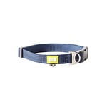 BUILT PET NightSafe Reflective Adjustable Dog Collar, Helps you See Animals in the Dark, High Visibility Evening & Winter Dog Walking Safety Collar with Light Reflecting Trim, Large, 46 – 66cm, Blue