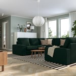 IKEA KIVIK u-formad soffa, 6-sits Bredd: 328 cm