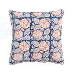 Kuddfodral Eko Dahlia blå/röd 50x50 cm