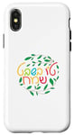 Coque pour iPhone X/XS Juif Tu Bishvat Nouvel An des arbres en couleur hébreu