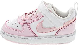 Nike Court Borough Low Recraft Sneaker, White/Pink Foam, 8.5 UK Child