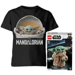 Lot Star Wars : Set LEGO L'Enfant The Mandalorian (75318) + T-Shirt Enfant - 7-8 ans