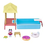Bluey Pool Time Fun Playset: Bluey figure in Swim Suit, Pool with Diving Board a