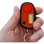 Ultra Secure - Alarme personnelle compacte anti-agression vol sos - sirène 120 dB / lampe flash led puissante 3 modes - Rouge