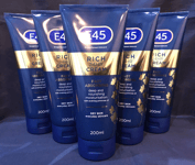 ABOXOV® 5 x 200ml E45 Rich 24hr Fast Absorbing Skin Cream