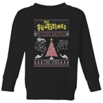Flintstones Rockin Around The Tree Kids' Christmas Jumper - Black - 3-4 Years - Black