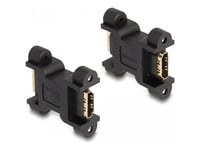 Delock - Hög Hastighet - Hdmi-Adapter Med Ethernet - Hdmi Hona Till Hdmi Hona - Svart - 4K60hz (3840 X 2160) Stöd - För P/N: 66077