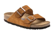 Birkenstock: Men's Arizona Suede Leather - Soft Footbed Sandals (Size 44 EU) in Brown