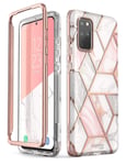 i-Blason Cosmo Series Case for Samsung Galaxy S20+ Plus 5G (2020 Release), Stylish Glitter Protective Bumper Case Without Built-in Screen Protector (Marble) - 6.7 inches