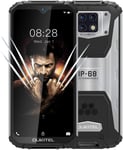 Robust phone (2020) WP6, IP68 outdoor phone with 10,000 mAh battery (18 W quick charge), 48 megapixel quad camera, 4 + 128 G, 6.3 inch Gorilla FHD glass, dual SIM Map, WiFi GPS (black)