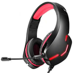 pc gaming headset SFBBBO 3.5mm Gaming Headsets Camouflage HD Stereo No Noise Head-mounted Professional Gamer Headphones for PS4 PS3 Xbox Switch Computer blackredT4