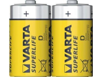 VARTA Superlife Zinc carbon batteri / 1,5V / D / R20P foliepakket 2 stk. - (2 stk.)