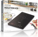 Daewoo 2000W Electric Single Induction Hob with Built-In Timer & Digital Display