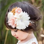 Flower Lace Rhinestone Headband Elastic Hair Band Baby Girl Kid One Size