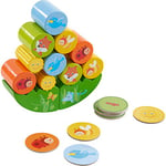 HABA 305203 – Stacking Game Fox, Stacking and Motor Skills Game Made of Wood with Wobble Meadow and 10 Stacking Stones for Free Playing Or Playing According to Instructions Wooden Toy from 2 Years