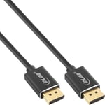 Display Port 1.4 Cable Slim, 8K4K, Black, Gold Plated Contact, 3M